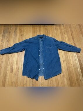 Blue Denim Button-Up Shirt